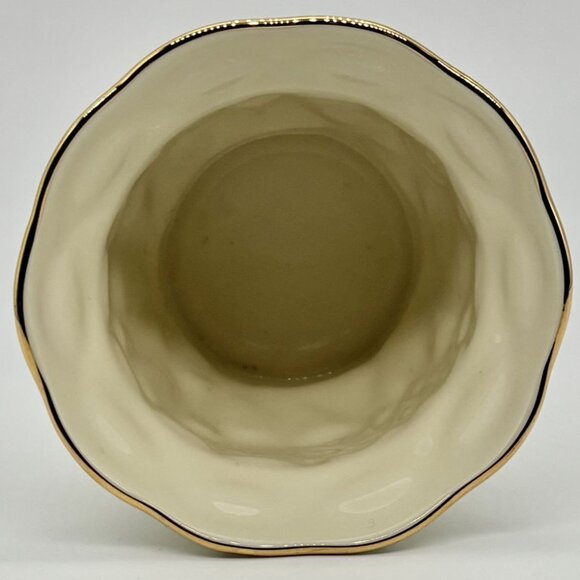 Vintage Lenox Fine Porcelain Beaded Votive Candle Holders Set of Three Gold Rims - Picture 7 of 14